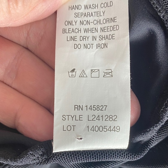 LONGITUDE Plus Size Long Torso Mesh Highneck Black One-Piece – Night Gala (24W) - Picture 13 of 16